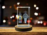 Recognition Trophy Award - 3D Crystal Engraving of Traditional Mexican Clothing Heritage