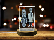 3D Engraved Crystal Trophy Award With Traditional Indian Culture - Recognition Gift From A&B Crystal