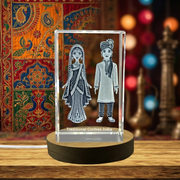 Traditional Indian Culture  3D Engraved Crystal Trophy Award