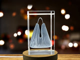 Nomadic Spirit Recognition 3D Engraved Crystal Bindle Bag - Unique Adventure Accessory - Custom Award From A&B Crystal Collection
