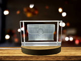 Recognition 3D Engraved Crystal Clutch Bag with Free LED Base Light - Elegant Essentials