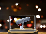 A Faceted Crystal LD Dynamic Microphone - A Hyper-Realistic Audio Homage A&B Crystal Collection