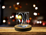 Unique Headset Microphone Engraved Crystal Gift A&B Crystal Collection