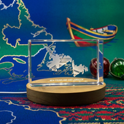 Newfoundland and Labrador 3D Engraved Crystal 