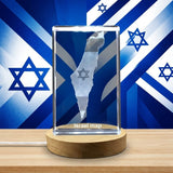 Israel 3D Engraved Crystal Trophy Award Keepsake — Made in Canada