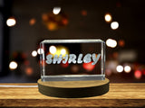 Personalized Recognition 3D Engraved Crystal Trophy Award with LED Base Light - Artful Keepsake