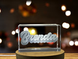 Recognition 3D Engraved Crystal Trophy Award - Custom Art with LED Base & Gift Box - Custom Award From A&B Crystal Collection