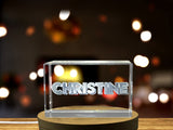 Recognition Christine Trophy and Award | Custom 3D Engraved Crystal Art with LED Base - Custom Award From A&B Crystal Collection