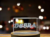 Debra Recognition Trophy Award - Custom 3D Engraved Crystal Art with LED Base Light - Custom Award From A&B Crystal Collection