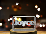 Personalized Recognition 3D Engraved Crystal Trophy Award with LED Base Light - Custom Award From A&B Crystal Collection