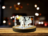 Personalized Natalie Recognition Trophy Award | Custom 3D Engraved Crystal Art with LED Base - Custom Award From A&B Crystal Collection