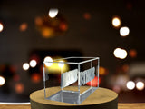 Arthur 3D Engraved Crystal Trophy Award - Recognition Home Decor Gift with Free LED Base Light - Custom Award From A&B Crystal Collection
