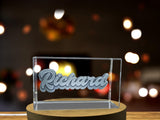 Personalized 3D Engraved Crystal Trophy Award with LED Base - Recognition Art Gift - Custom Award From A&B Crystal Collection