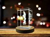 Oceanic Majesty Recognition: 3D Engraved Crystal Giant Kelp with LED Base Light - Custom Award From A&B Crystal Collection