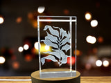 Oceanic Majesty Recognition: 3D Engraved Crystal Giant Kelp with LED Base Light - Custom Award From A&B Crystal Collection