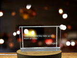 Motivation Quote #4 | 3D Engraved Crystal A&B Crystal Collection