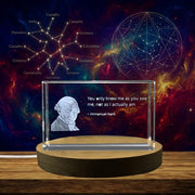Emmanuel Kant 3D Engraved Crystal Trophy Award — Made in Canada