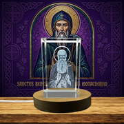 St. Bernadette | Cadeau de souvenirs de Lourdes | Crystal gravé 3D religieux