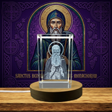 St. Bernadette | Cadeau de souvenirs de Lourdes | Crystal gravé 3D religieux