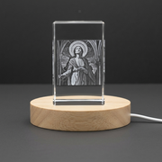 3D Engraved Crystal Art of St. Bibiana