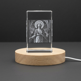 3D Engraved Crystal Art of St. Bibiana