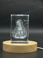 3D Engraved Crystal St. Catherine of Alexandria
