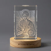 St. Demetrius of Thessaloniki 3D Engraved Crystal — Made in Canada