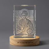 St. Demetrius of Thessaloniki 3D Engraved Crystal