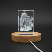St. Frances of Rome 3D Engraved Crystal - Elegant Religious Gift
