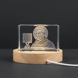 St. Bernardine of Siena 3D Engraved Crystal Gift