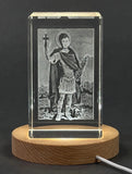 St. Expeditus 3D Engraved Crystal Gift — Made in Canada - Custom Award From A&B Crystal Collection