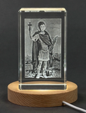 St. Expeditus 3D Engraved Crystal Gift - A Powerful Symbol of Urgency and Assistance