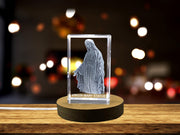 Sacred 3D Engraved Crystal | Virgin Mary Statue | Reverent Religious Sculpture