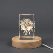 Everlasting Blooms 3D Engraved Crystal Wedding Bouquet — Made in Canada