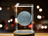 Won 3D Crystal Recognition Trophy Award - Custom Engraved with LED Base Light - Custom Award From A&B Crystal Collection