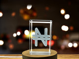 Naira 3D Crystal Trophy Award - Personalized Keepsake with Free LED Base Light for Recognition - Custom Award From A&B Crystal Collection