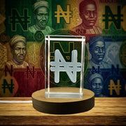 Naira 3D 3D Engraved Crystal Trophy Award — Made in Canada