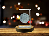 AI Recognition Trophy Award - 3D Engraved Crystal for Tech Enthusiasts with LED Base Light
