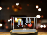Elegant 3D Laser Engraved Pig Hoof Print Crystal Trophy Award Recognition for Animal Lovers - Custom Award From A&B Crystal Collection