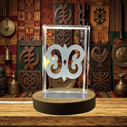 3D Engraved Hye Won Hye Crystal Award - African Symbol