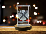 Elegant Crystal Keepsake Recognition with Plate and Cutlery Icons | Unique Gift for Culinary Enthusiasts