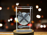 Elegant Crystal Keepsake Recognition with Plate and Cutlery Icons | Unique Gift for Culinary Enthusiasts - Custom Award From A&B Crystal Collection