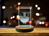 Recognition 3D Engraved Crystal Spaghetti Bowl with LED Base - Exquisite Italian Gift Decor