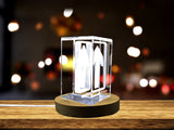 Unidirectional Flow | 3D Engraved Crystal Sculpture of 'One Way Traffic' Sign A&B Crystal Collection