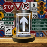 One Way Traffic Award Trophy | Exquisite 3D Engraved Crystal Flow Sign Sculpture | Recognition Gift - Custom Award From A&B Crystal Collection
