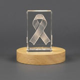 Breast Cancer symbol | 3D Crystal Art Keepsake Gift