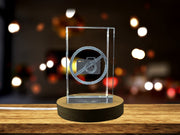 Recognition 3D Engraved Crystal Trophy Award - Personalized Keepsake with LED Base Light