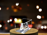 Guardians of the Wild | 3D Engraved Crystal Sculpture of Wild Animals Traffic Sign A&B Crystal Collection