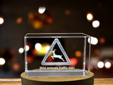 Guardians of the Wild | 3D Engraved Crystal Sculpture of Wild Animals Traffic Sign A&B Crystal Collection