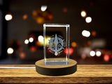 GUNGNIR 3D Engraved Crystal Trophy Award Recognition: Norse Mythology Decorative Gift with LED Base - Custom Award From A&B Crystal Collection